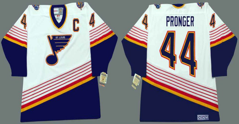 2019 Men St.Louis Blues 44 Pronger white CCM NHL jerseys